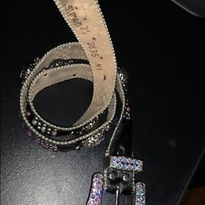 Bb simons pony scull crystal belt